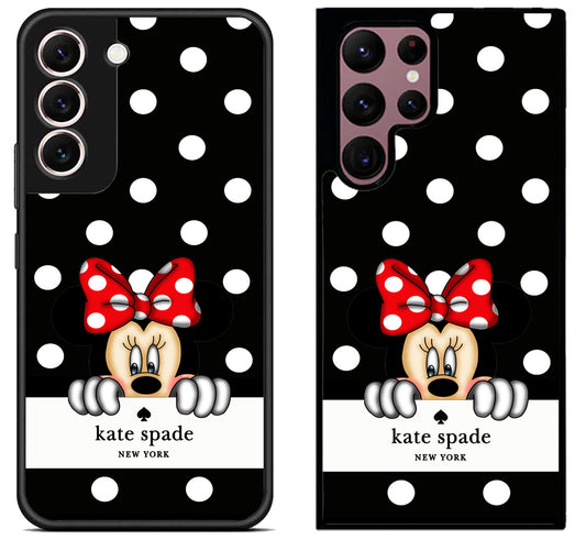 Kate Spade Black Minnie Mouse Samsung Galaxy S22 | S22+ | S22 Ultra Case