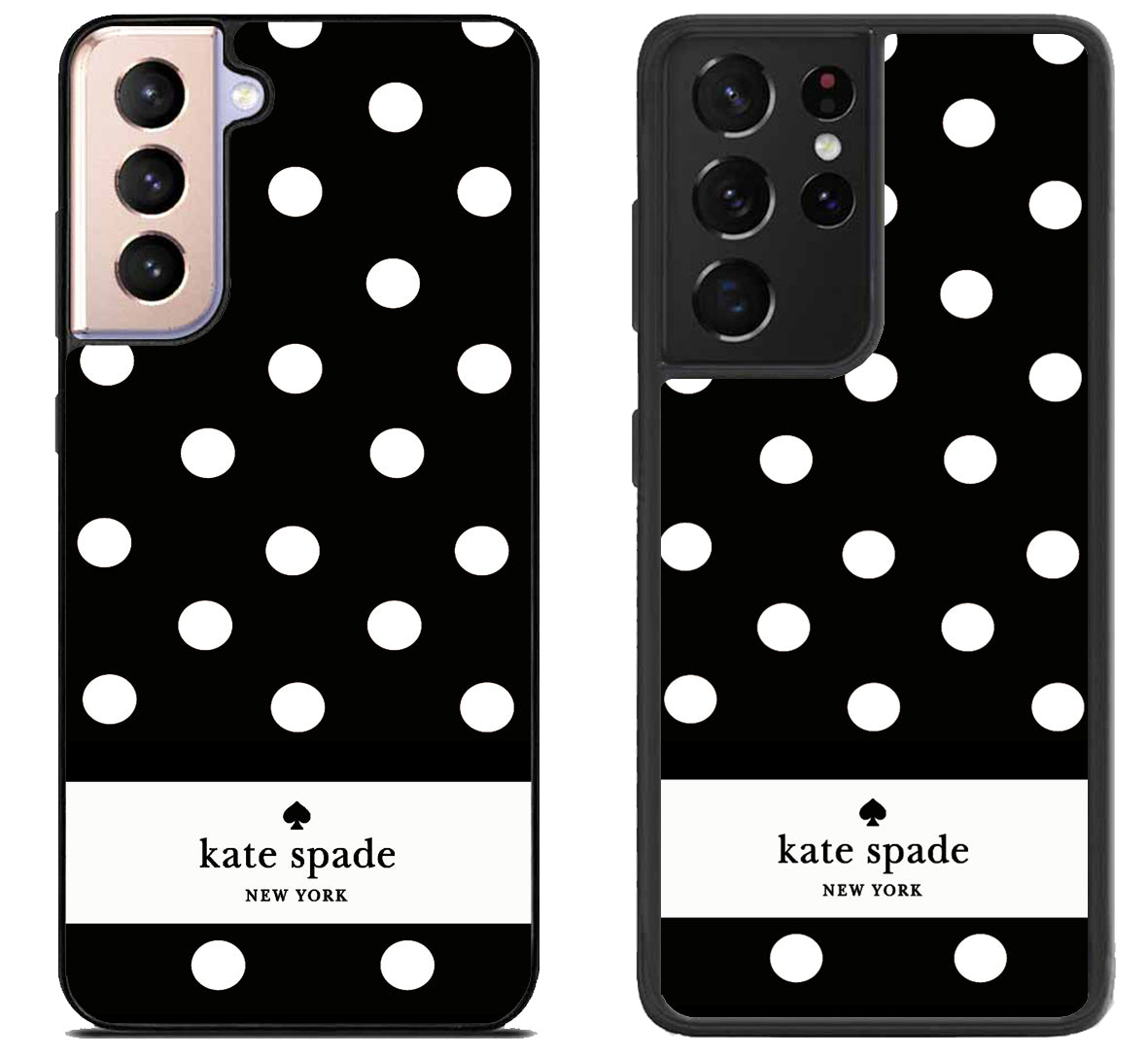 Kate Spade Black Polkadot Samsung Galaxy S21 | S21 FE | S21+ | S21 Ultra Case