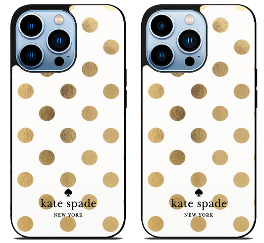 Kate Spade Gold Polkadot iPhone 15 Pro | iPhone 15 Pro Max Case