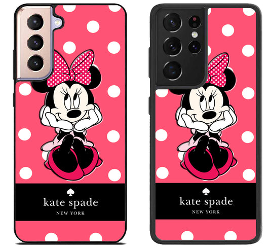 Kate Spade Pink Minnie mouse Samsung Galaxy S21 | S21 FE | S21+ | S21 Ultra Case