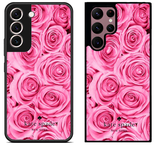 Kate Spade Pink Rose Samsung Galaxy S22 | S22+ | S22 Ultra Case