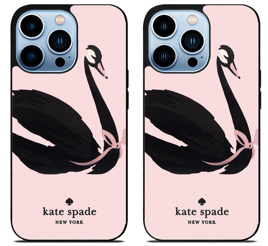 Kate Spade Pink Swan iPhone 15 Pro | iPhone 15 Pro Max Case
