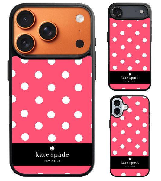 Kate Spade Polkadot Pink iPhone Air | iPhone 17 | 17 Pro | 17 Pro Max Case