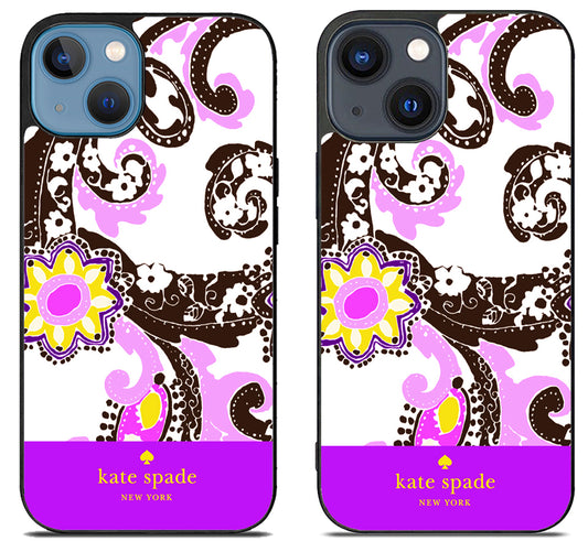 Kate Spade Rose Purple iPhone 15 | iPhone 15 Plus Case