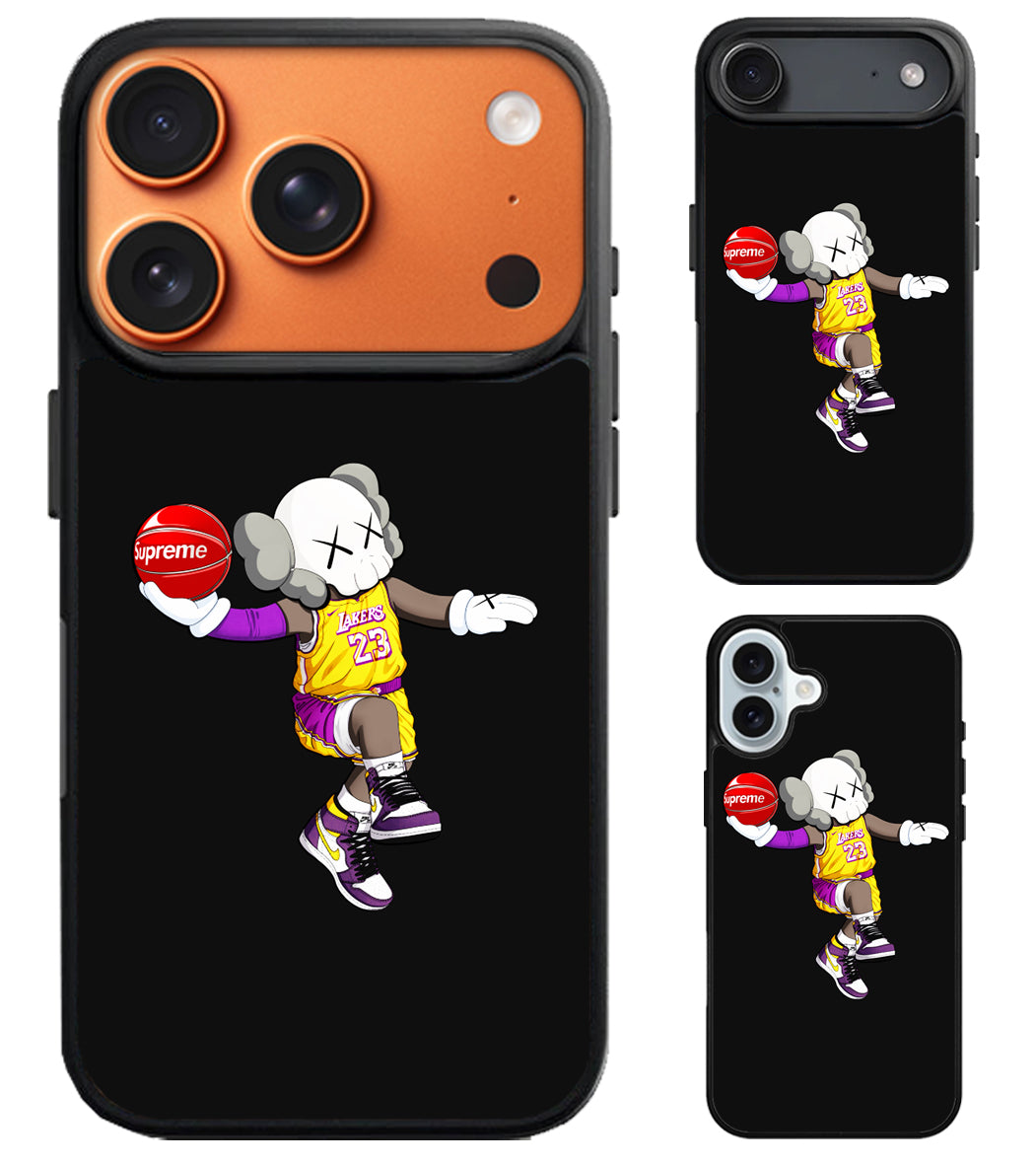 Kaws LA Lakers Jumpman iPhone Air | iPhone 17 | 17 Pro | 17 Pro Max Case