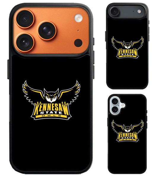 Kennesaw State Owls Black Cover iPhone Air | iPhone 17 | 17 Pro | 17 Pro Max Case