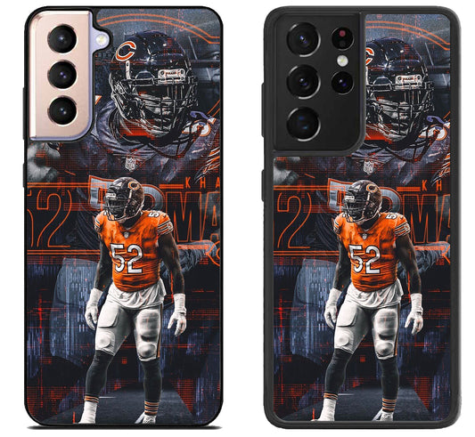 Khalil Mack Chicago Bears Background Samsung Galaxy S21 | S21 FE | S21+ | S21 Ultra Case