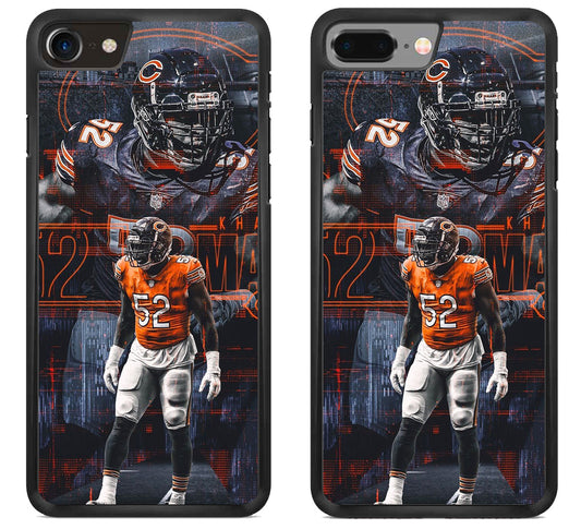 Khalil Mack Chicago Bears Background iPhone 8 | 8 Plus Case