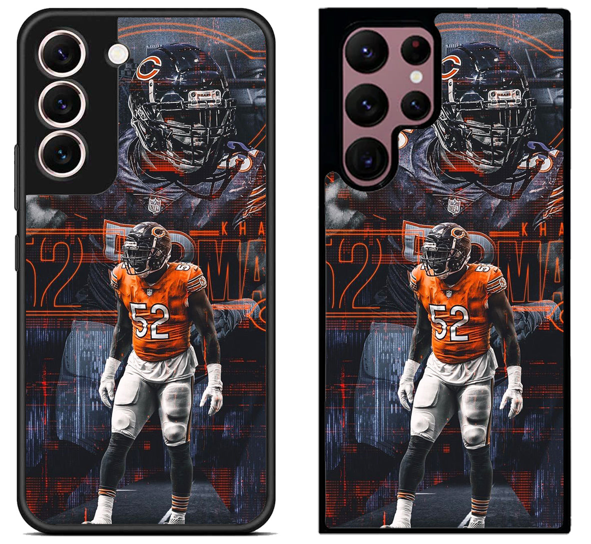 Khalil Mack Chicago Bears Background Samsung Galaxy S22 | S22+ | S22 Ultra Case