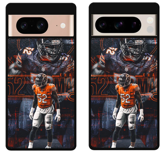 Khalil Mack Chicago Bears Background Google Pixel 8 | 8 Pro Case