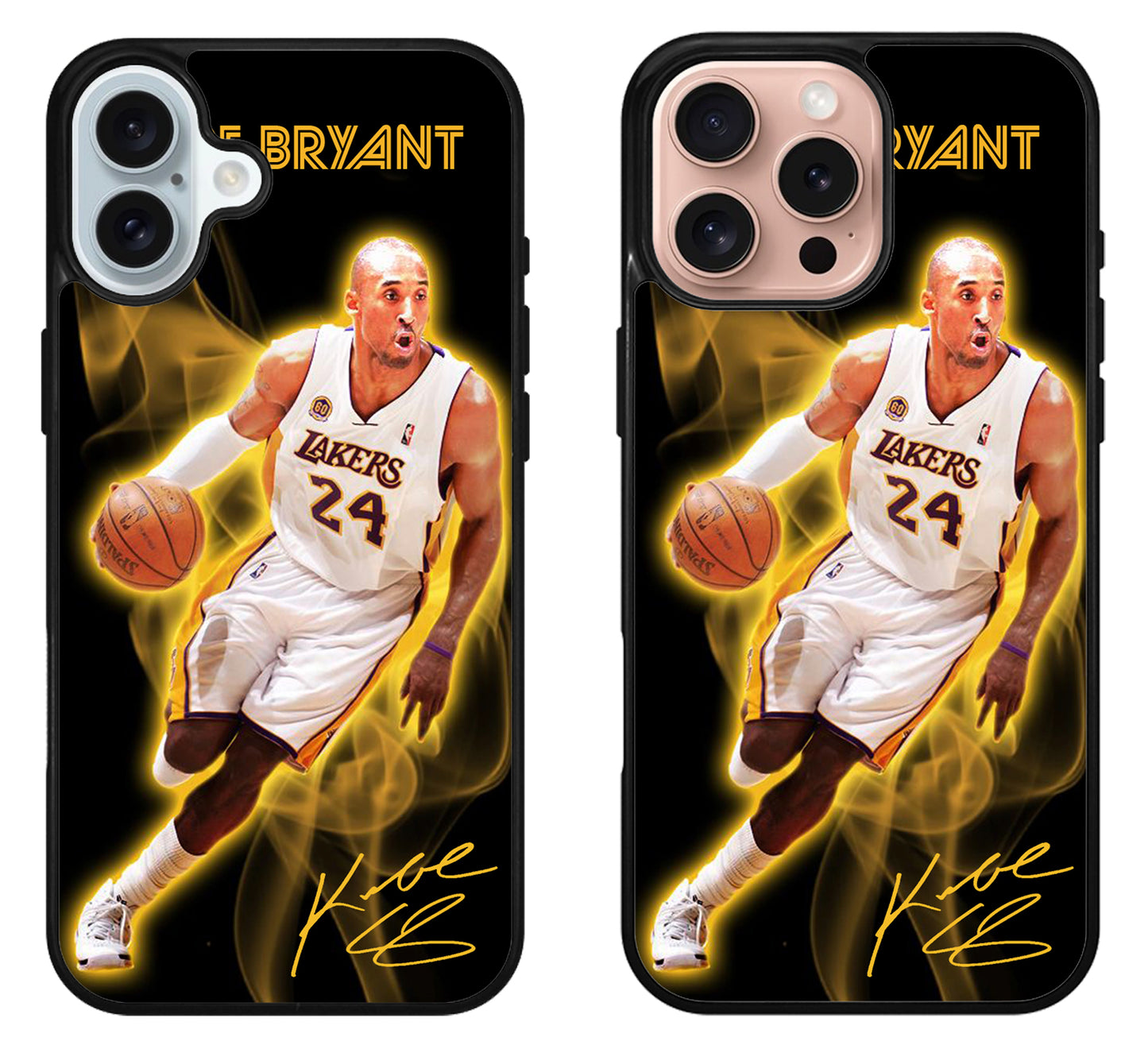 Kobe Bryant LA Lakers With Signature iPhone 16 | 16 Plus | 16 Pro | 16 Pro Max Case