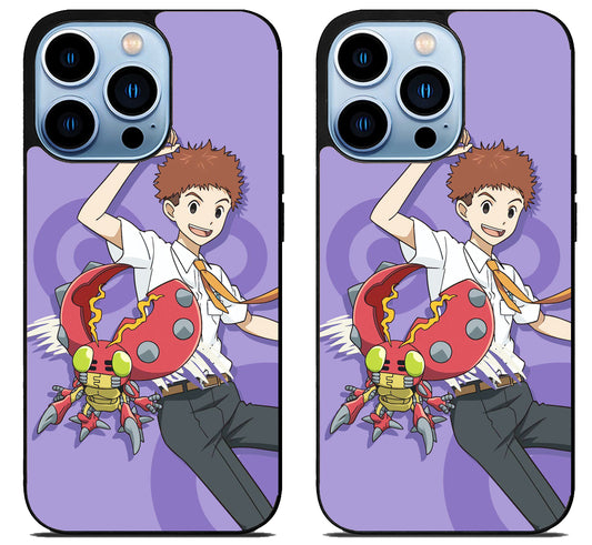 Koushiro & Tentomon Digimon iPhone 15 Pro | iPhone 15 Pro Max Case