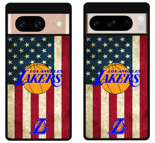 LA Lakers US Flag Google Pixel 8 | 8 Pro Case