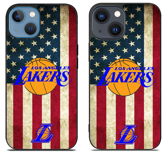 LA Lakers US Flag iPhone 15 | iPhone 15 Plus Case