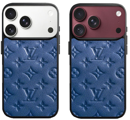 Custom Inspired LV Blue iPhone 18 Pro | 18 Pro Max Case