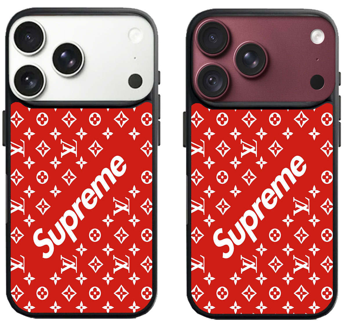 Red Logo LV Pattern iPhone 18 Pro | 18 Pro Max Case