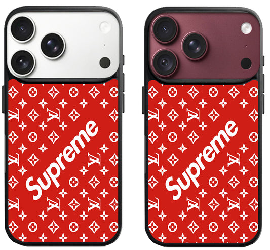 Red Logo LV Pattern iPhone 18 Pro | 18 Pro Max Case
