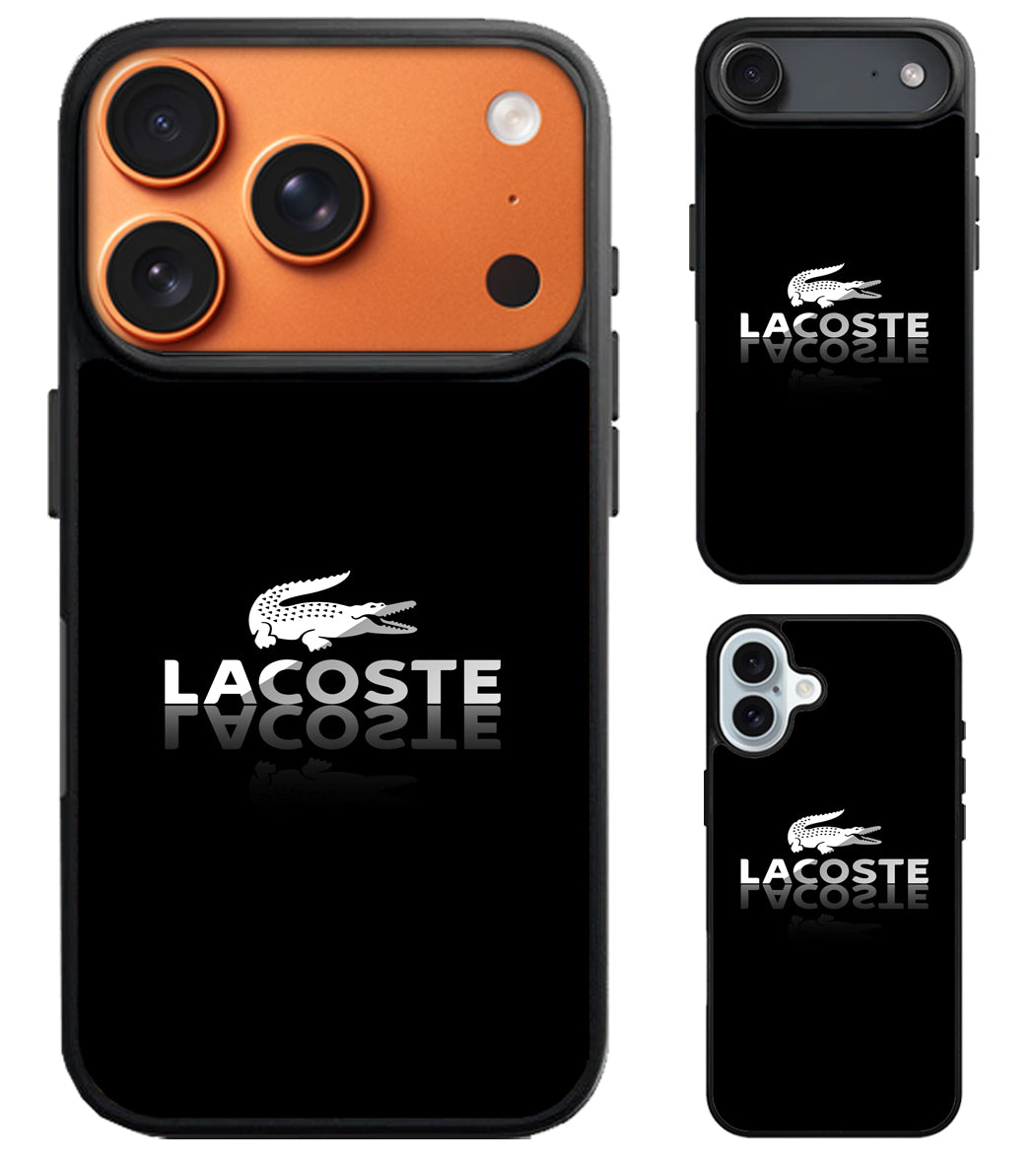 Lacoste Black iPhone Air | iPhone 17 | 17 Pro | 17 Pro Max Case