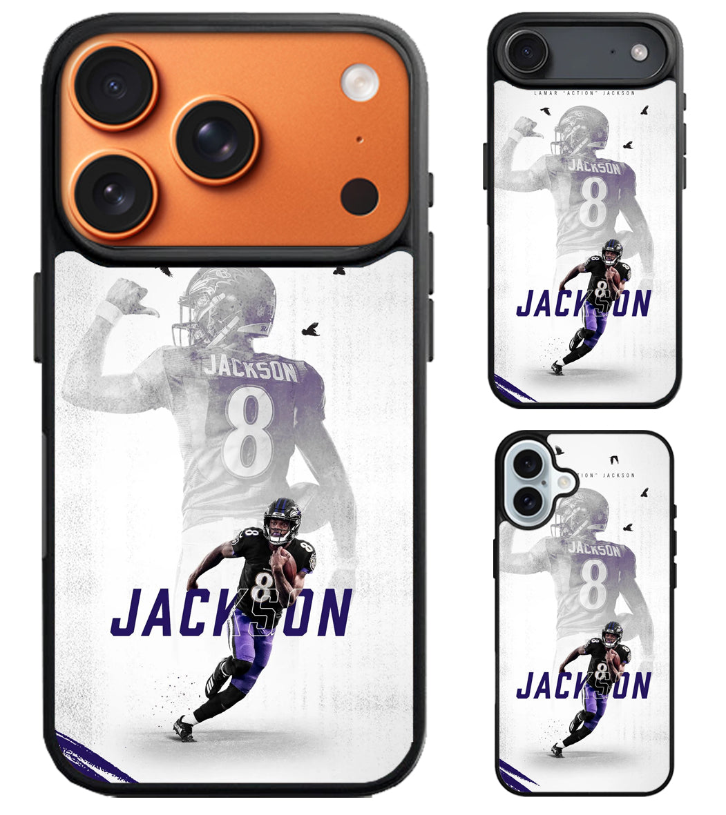 Lamar Jackson Baltimore Ravens Action iPhone Air | iPhone 17 | 17 Pro | 17 Pro Max Case