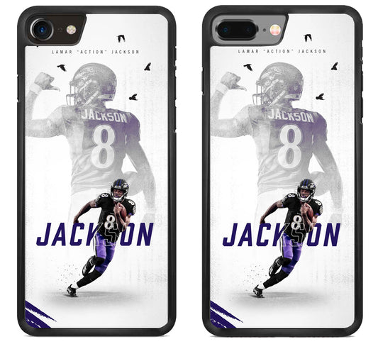 Lamar Jackson Baltimore Ravens Action iPhone 8 | 8 Plus Case