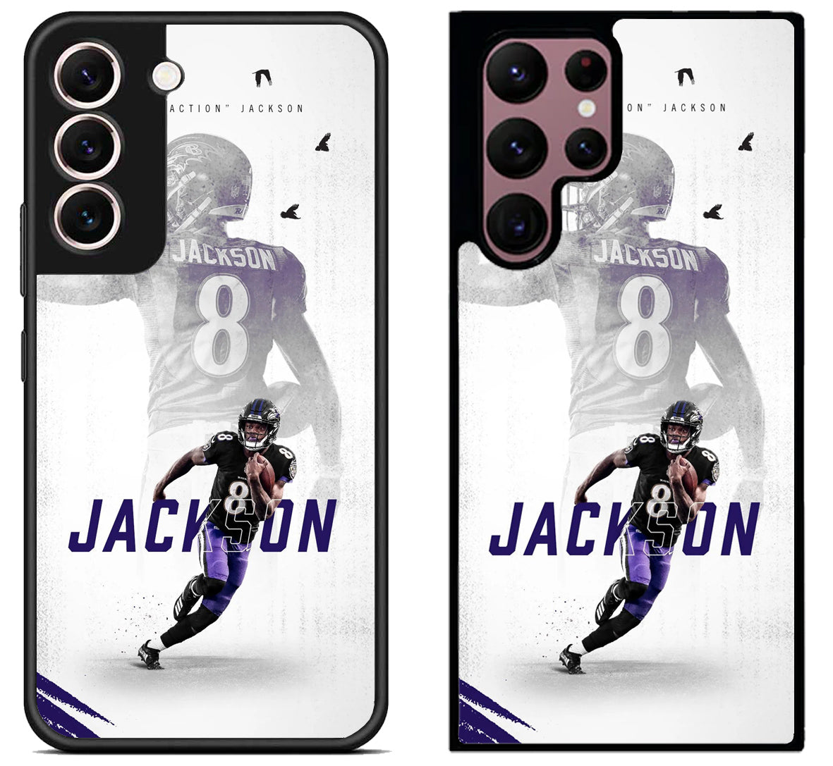 Lamar Jackson Baltimore Ravens Action Samsung Galaxy S22 | S22+ | S22 Ultra Case