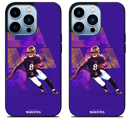 Lamar Jackson Baltimore Ravens Blue iPhone 15 Pro | iPhone 15 Pro Max Case