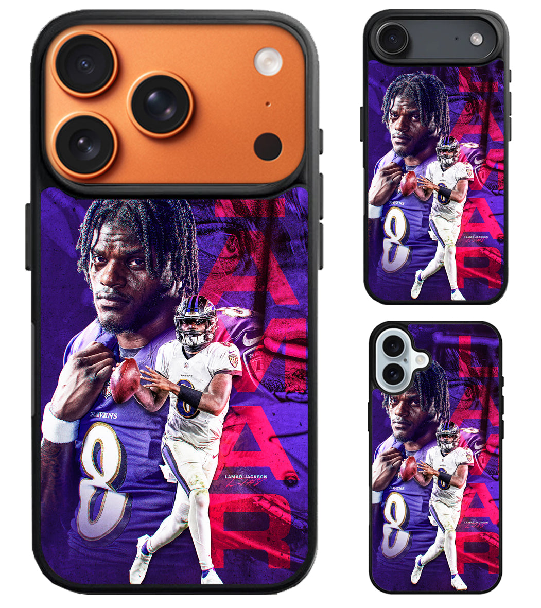 Lamar Jackson Baltimore Ravens Sign iPhone Air | iPhone 17 | 17 Pro | 17 Pro Max Case