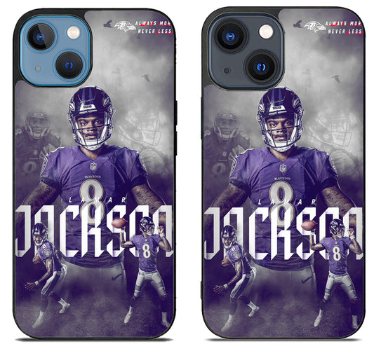 Lamar Jackson Baltimore Ravens Artwork iPhone 15 | iPhone 15 Plus Case