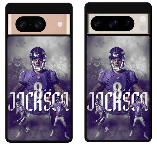Lamar Jackson Baltimore Ravens Cover Google Pixel 8 | 8 Pro Case