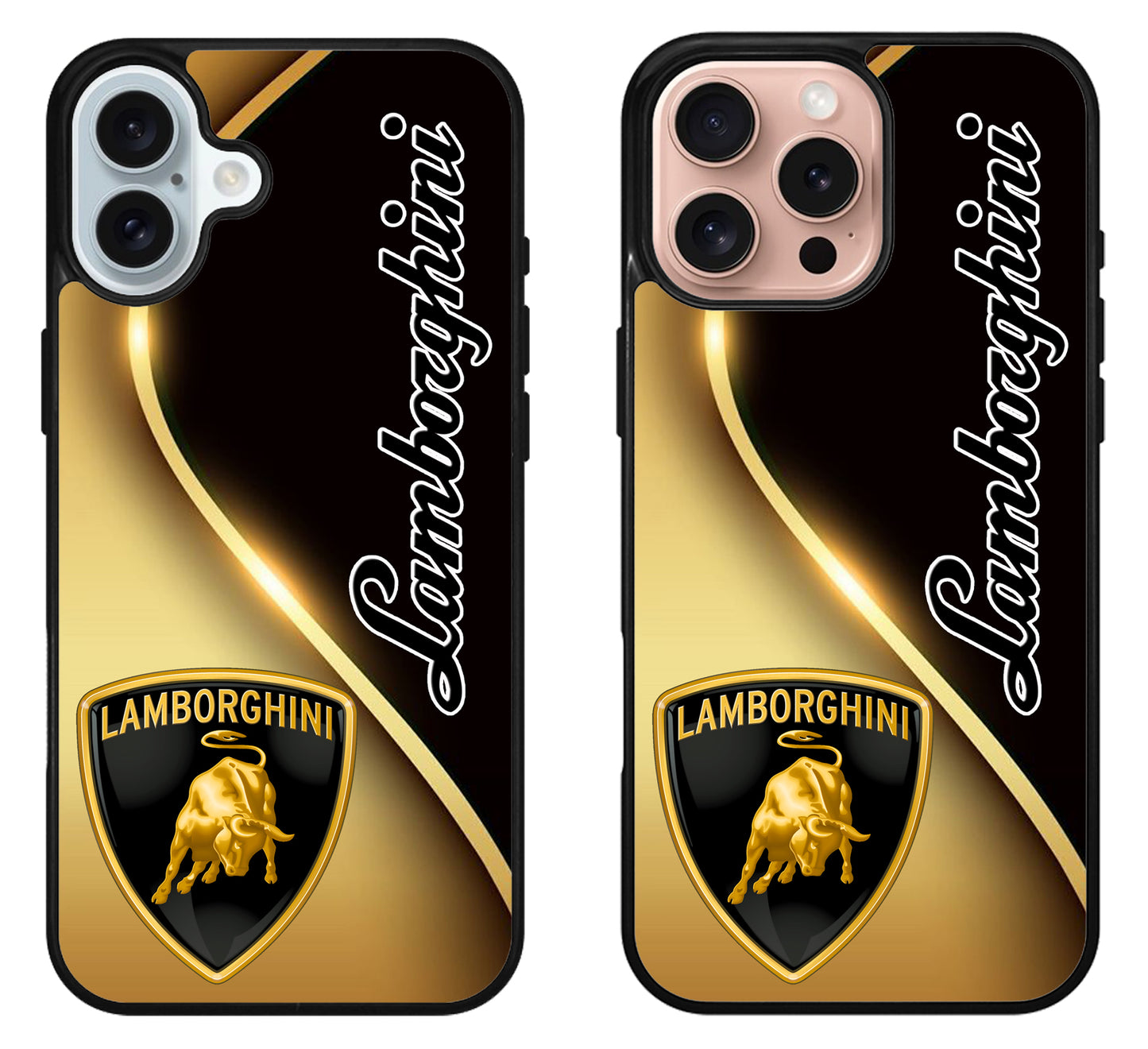 Lamborghini Black Gold iPhone 16 | 16 Plus | 16 Pro | 16 Pro Max Case