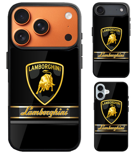Lamborghini Black Metallic iPhone Air | iPhone 17 | 17 Pro | 17 Pro Max Case