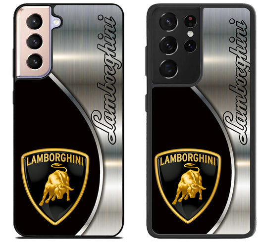 Lamborghini Silver Metallic Samsung Galaxy S21 | S21 FE | S21+ | S21 Ultra Case