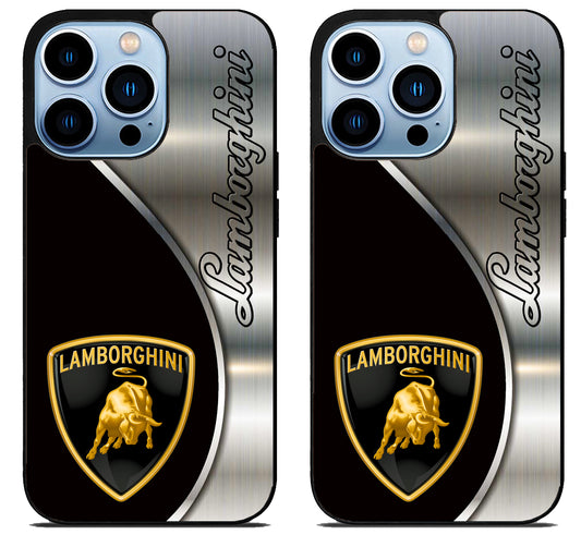 Lamborghini Silver Metallic iPhone 15 Pro | iPhone 15 Pro Max Case