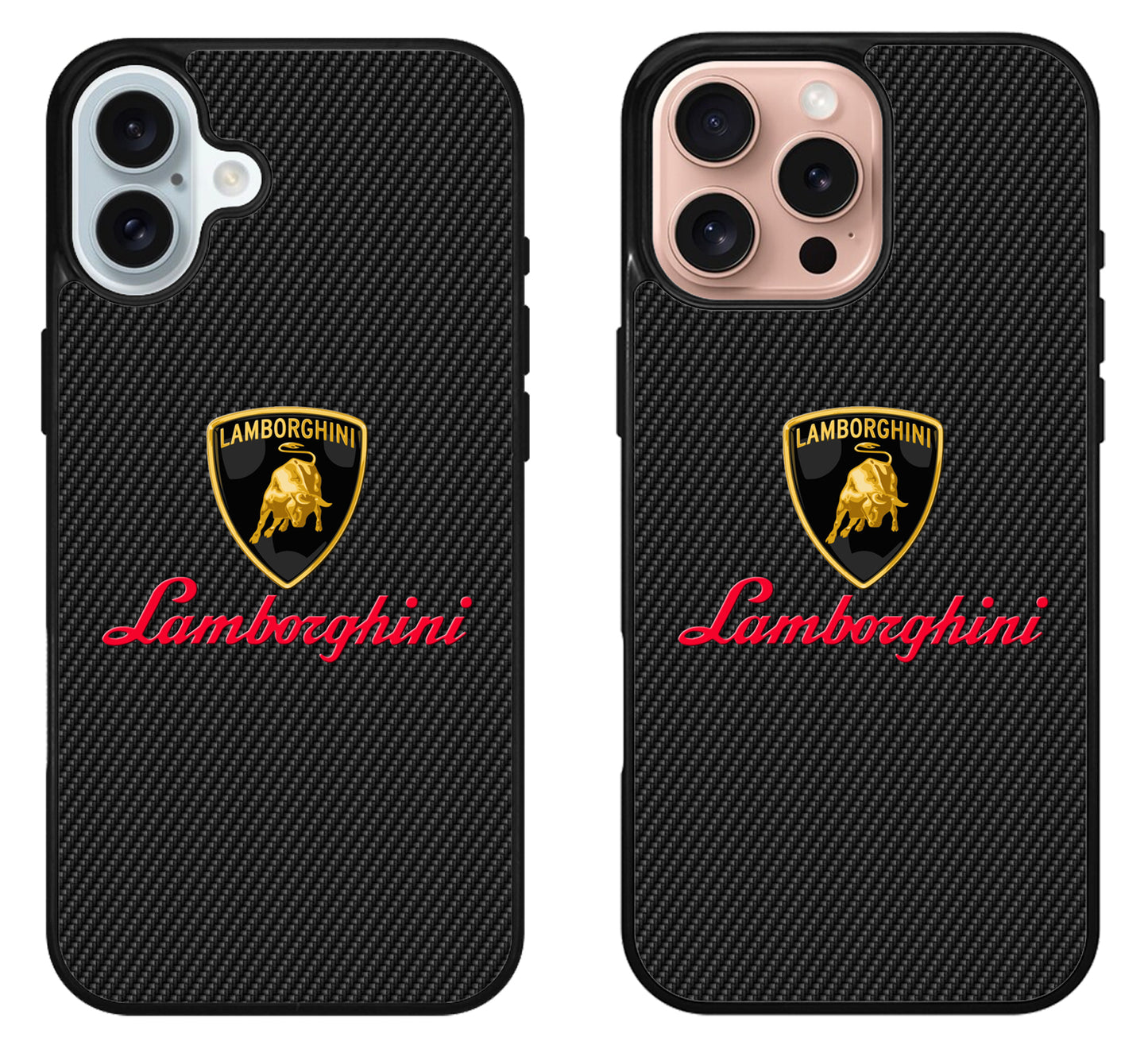 Lamborgini Black Carbon iPhone 16 | 16 Plus | 16 Pro | 16 Pro Max Case
