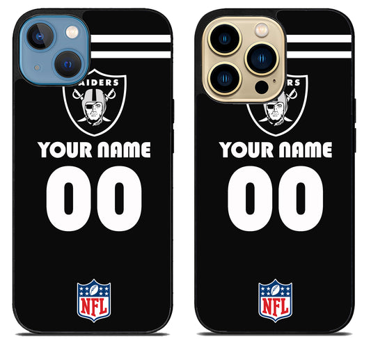 Custom Personalized Las Vegas Raiders NFL iPhone 14 | 14 Plus | 14 Pro | 14 Pro Max Case