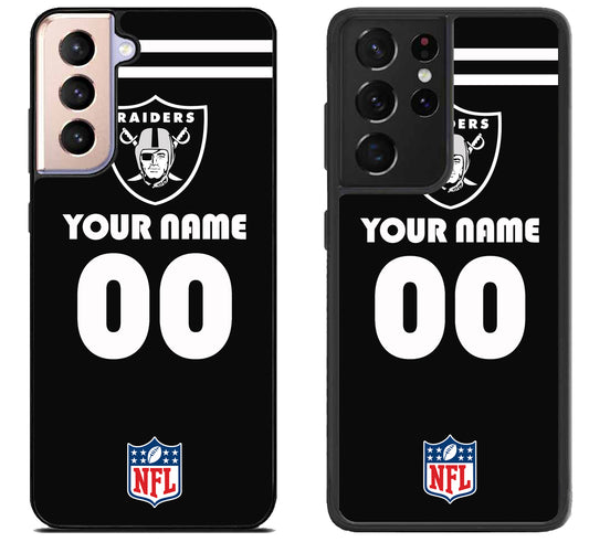 Custom Personalized Las Vegas Raiders NFL Samsung Galaxy S21 | S21 FE | S21+ | S21 Ultra Case