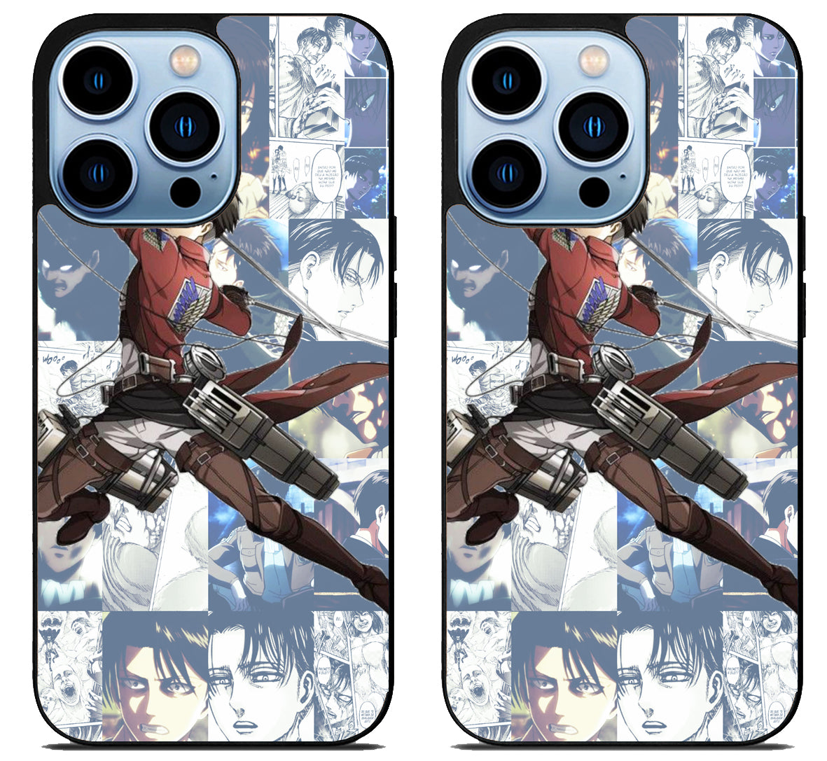 Levi Ackerman Attack on Titan Collage iPhone 15 Pro | iPhone 15 Pro Max Case