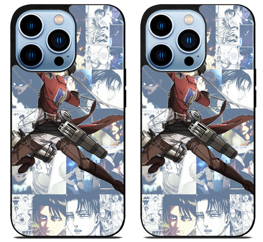 Levi Ackerman Attack on Titan Collage iPhone 15 Pro | iPhone 15 Pro Max Case