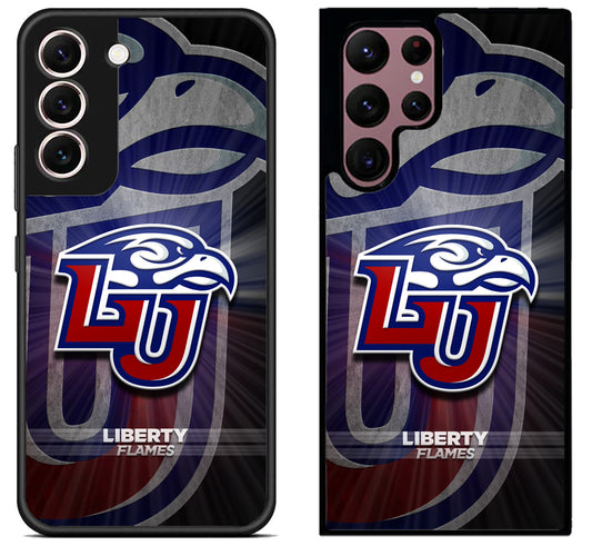 Liberty Flames University Background Samsung Galaxy S22 | S22+ | S22 Ultra Case