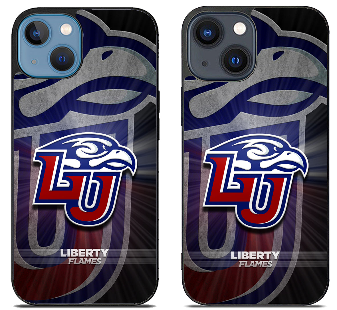 Liberty Flames University Background iPhone 15 | iPhone 15 Plus Case