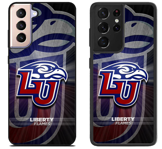Liberty Flames University Background Samsung Galaxy S21 | S21 FE | S21+ | S21 Ultra Case