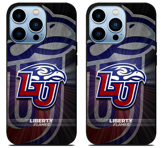 Liberty Flames University Background iPhone 15 Pro | iPhone 15 Pro Max Case