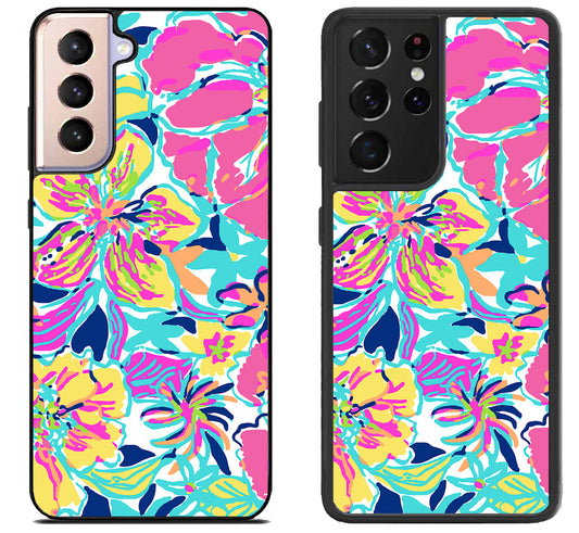 Lilly Pulitzer Flowers Samsung Galaxy S21 | S21 FE | S21+ | S21 Ultra Case