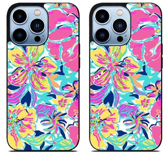 Lilly Pulitzer Flowers iPhone 15 Pro | iPhone 15 Pro Max Case