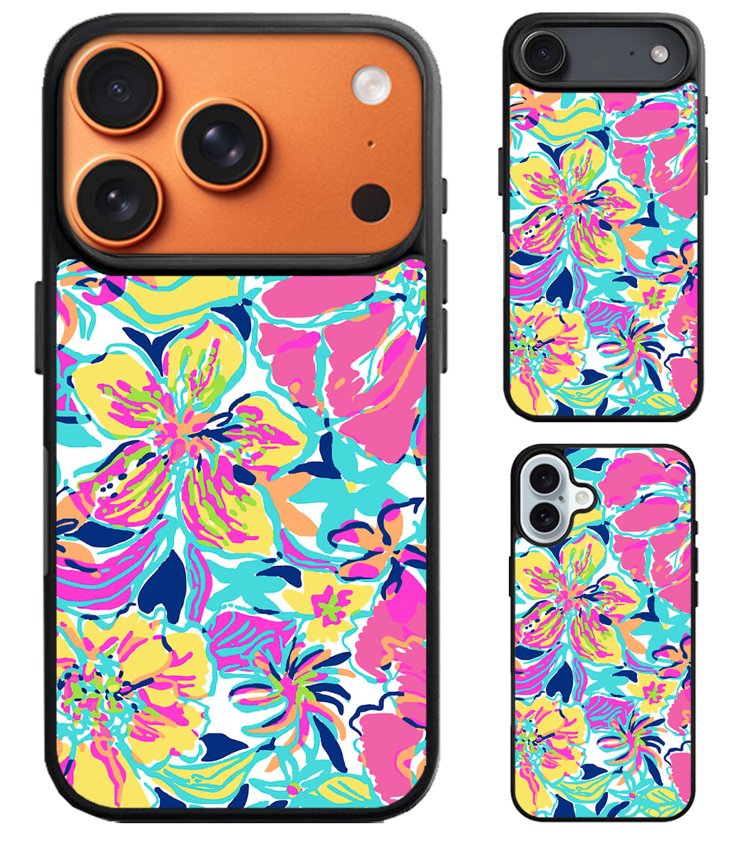 Lilly Pulitzer Flowers iPhone Air | iPhone 17 | 17 Pro | 17 Pro Max Case