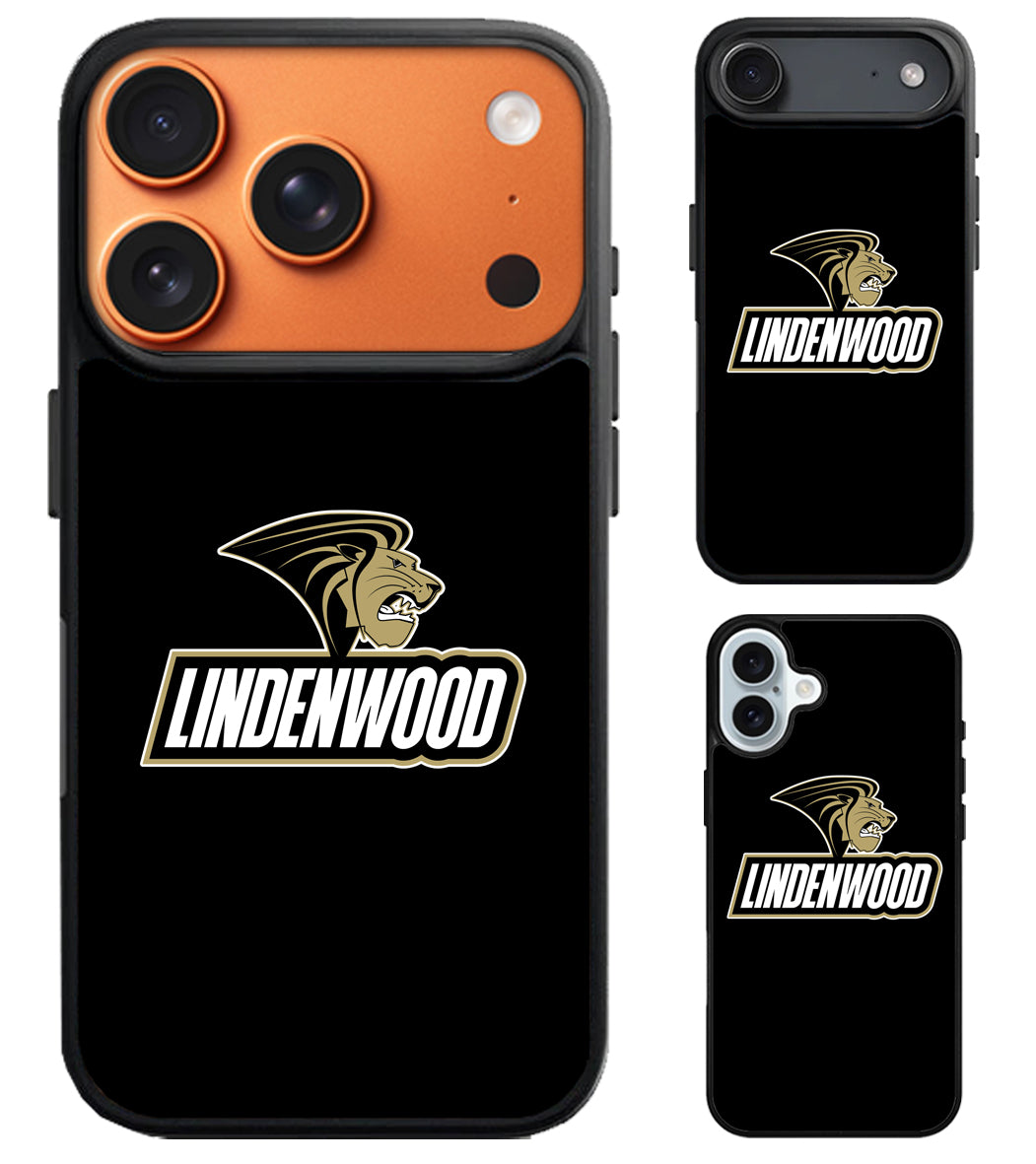 Lindenwood Lions Black iPhone Air | iPhone 17 | 17 Pro | 17 Pro Max Case