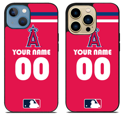 Custom Personalized Los Angeles Angels MLB iPhone 14 | 14 Plus | 14 Pro | 14 Pro Max Case