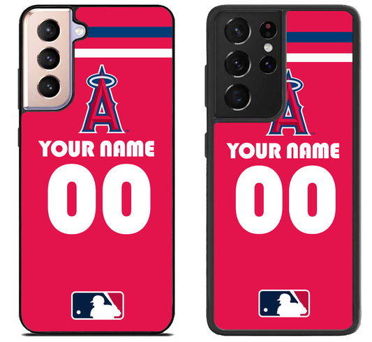 Custom Personalized Los Angeles Angels MLB Samsung Galaxy S21 | S21 FE | S21+ | S21 Ultra Case