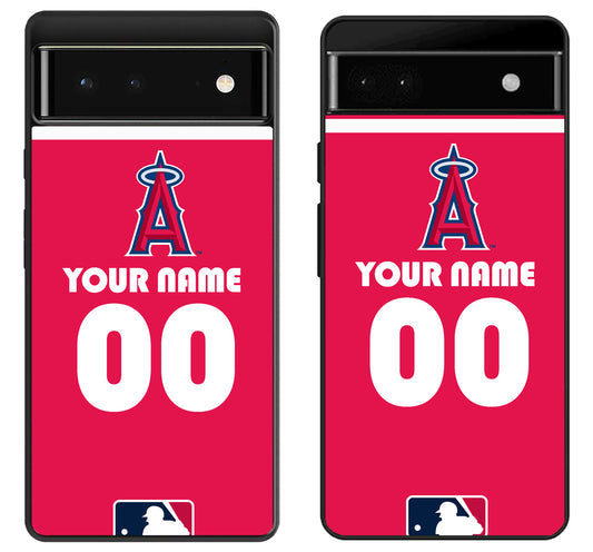 Custom Personalized Los Angeles Angels MLB Google Pixel 6 | 6A | 6 Pro Case