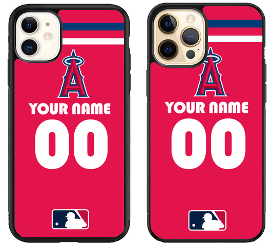 Custom Personalized Los Angeles Angels MLB iPhone 12 | 12 Mini | 12 Pro | 12 Pro Max Case